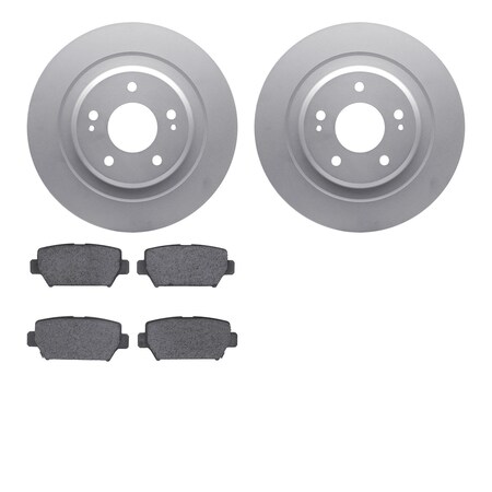 Dynamic Friction Co 4502-72074, Geospec Rotors with 5000 Advanced Brake Pads, Silver 4502-72074